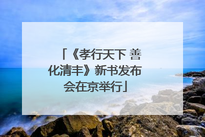 《孝行天下 善化清丰》新书发布会在京举行