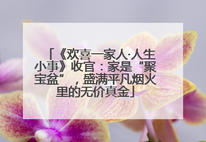 《欢喜一家人·人生小事》收官：家是“聚宝盆”，盛满平凡烟火里的无价真金