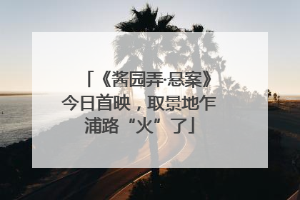 《酱园弄·悬案》今日首映，取景地乍浦路“火”了