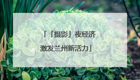 「摄影」夜经济激发兰州新活力