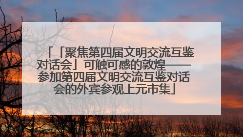 「聚焦第四届文明交流互鉴对话会」可触可感的敦煌——参加第四届文明交流互鉴对话会的外宾参观上元市集