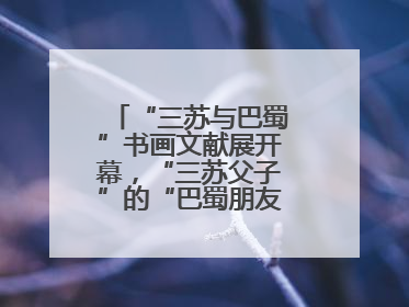 “三苏与巴蜀”书画文献展开幕，“三苏父子”的“巴蜀朋友圈”人物亮相