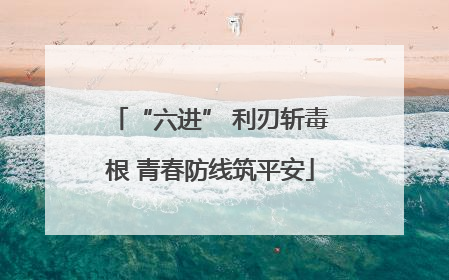 “六进” 利刃斩毒根 青春防线筑平安