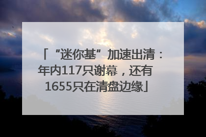 “迷你基”加速出清：年内117只谢幕，还有1655只在清盘边缘