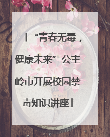 “青春无毒，健康未来”公主岭市开展校园禁毒知识讲座