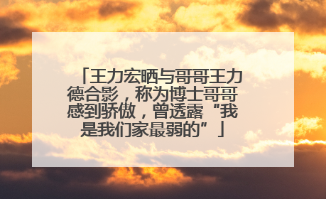 王力宏晒与哥哥王力德合影，称为博士哥哥感到骄傲，曾透露“我是我们家最弱的”