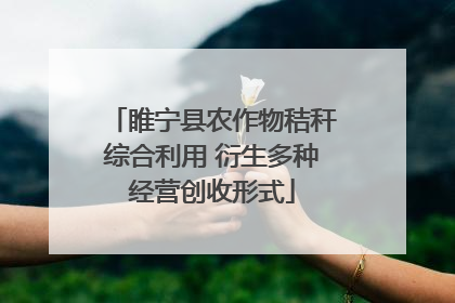 睢宁县农作物秸秆综合利用 衍生多种经营创收形式