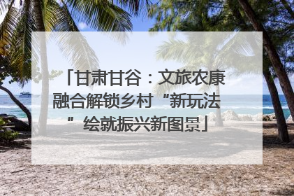 甘肃甘谷：文旅农康融合解锁乡村“新玩法”绘就振兴新图景