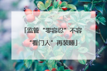 监管“零容忍”不容“看门人”再装睡