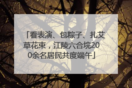 看表演、包粽子、扎艾草花束，江陵六合垸200余名居民共度端午