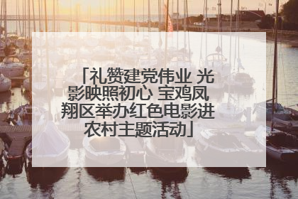 礼赞建党伟业 光影映照初心 宝鸡凤翔区举办红色电影进农村主题活动