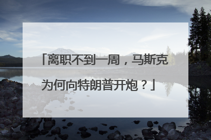 离职不到一周，马斯克为何向特朗普开炮？