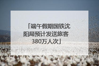 端午假期国铁沈阳局预计发送旅客380万人次