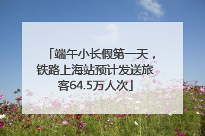 端午小长假第一天，铁路上海站预计发送旅客64.5万人次