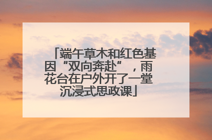 端午草木和红色基因“双向奔赴”，雨花台在户外开了一堂沉浸式思政课