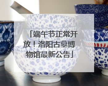 端午节正常开放！洛阳古墓博物馆最新公告