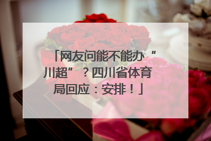 网友问能不能办“川超”？四川省体育局回应：安排！