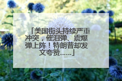 美国街头持续严重冲突，催泪弹、震爆弹上阵！特朗普却发文夸赞……