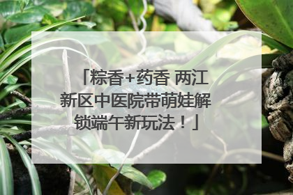 粽香+药香 两江新区中医院带萌娃解锁端午新玩法！