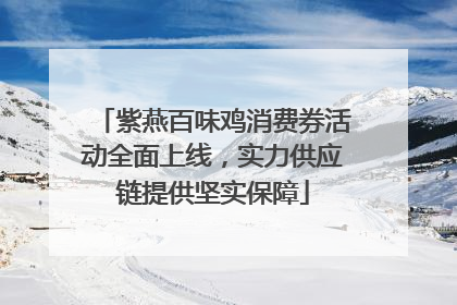 紫燕百味鸡消费券活动全面上线，实力供应链提供坚实保障