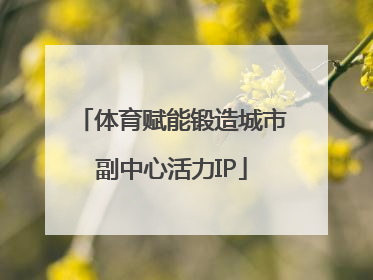 体育赋能锻造城市副中心活力IP
