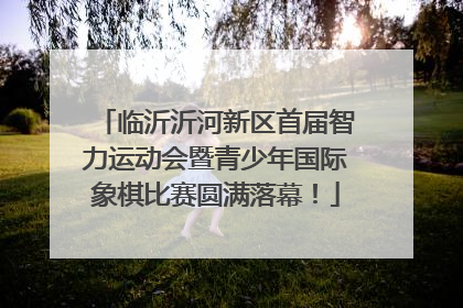 临沂沂河新区首届智力运动会暨青少年国际象棋比赛圆满落幕！