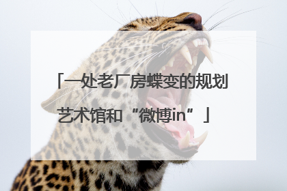 一处老厂房蝶变的规划艺术馆和“微博in”