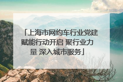 上海市网约车行业党建赋能行动开启 聚行业力量 深入城市服务
