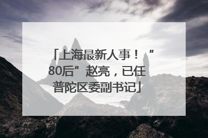 上海最新人事！“80后”赵亮，已任普陀区委副书记
