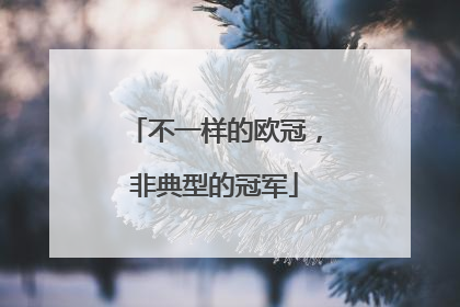 不一样的欧冠，非典型的冠军