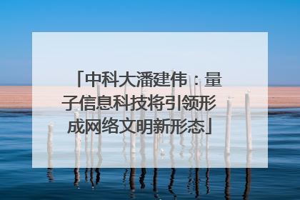 中科大潘建伟：量子信息科技将引领形成网络文明新形态