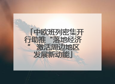 中欧班列密集开行助推“落地经济” 激活周边地区发展新动能