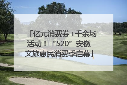 亿元消费券+千余场活动！“520”安徽文旅惠民消费季启幕