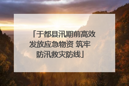 于都县汛期前高效发放应急物资 筑牢防汛救灾防线