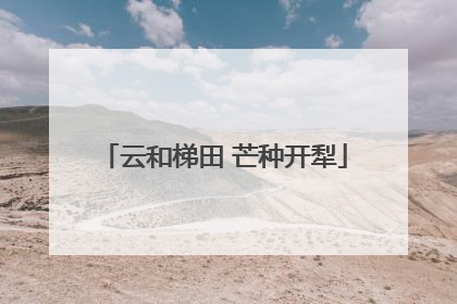 云和梯田 芒种开犁