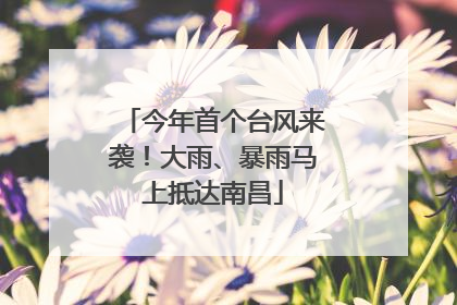 今年首个台风来袭！大雨、暴雨马上抵达南昌