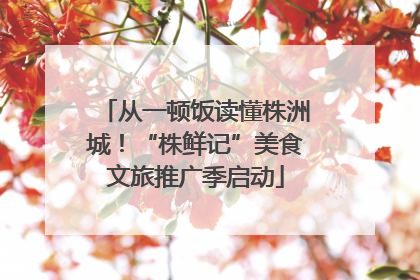 从一顿饭读懂株洲城！“株鲜记”美食文旅推广季启动