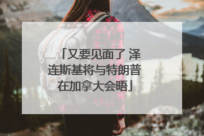 又要见面了 泽连斯基将与特朗普在加拿大会晤