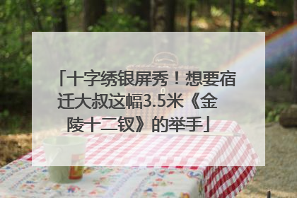 十字绣银屏秀！想要宿迁大叔这幅3.5米《金陵十二钗》的举手