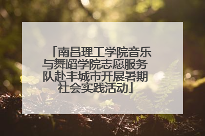 南昌理工学院音乐与舞蹈学院志愿服务队赴丰城市开展暑期社会实践活动