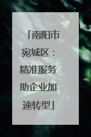 南阳市宛城区：精准服务助企业加速转型