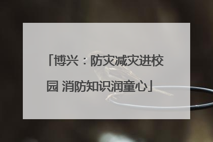 博兴：防灾减灾进校园 消防知识润童心