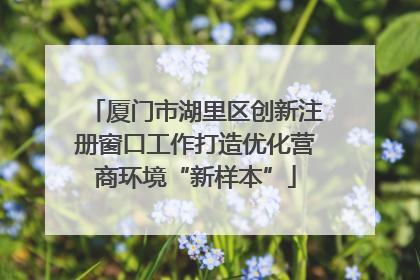 厦门市湖里区创新注册窗口工作打造优化营商环境“新样本”