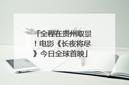 全程在贵州取景！电影《长夜将尽》今日全球首映