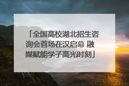 全国高校湖北招生咨询会首场在汉启幕 融媒赋能学子高光时刻