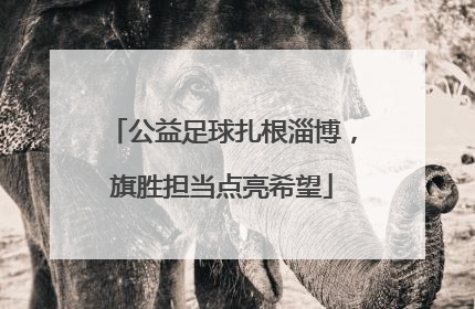 公益足球扎根淄博，旗胜担当点亮希望