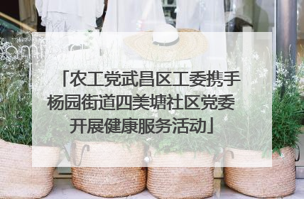 农工党武昌区工委携手杨园街道四美塘社区党委开展健康服务活动