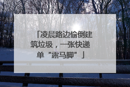 凌晨路边偷倒建筑垃圾，一张快递单“露马脚”