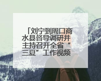刘宁到周口商水县督导调研并主持召开全省“三夏”工作视频调度会