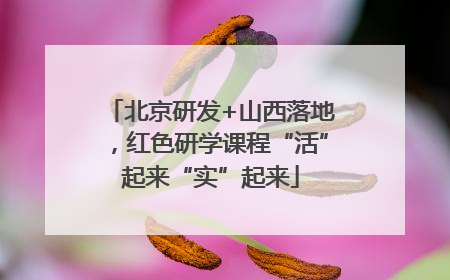北京研发+山西落地，红色研学课程“活”起来“实”起来